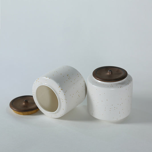 Ceramic Pet Cremation Urn – Medium Cylindrical Memorial Urn for Dogs & Cats