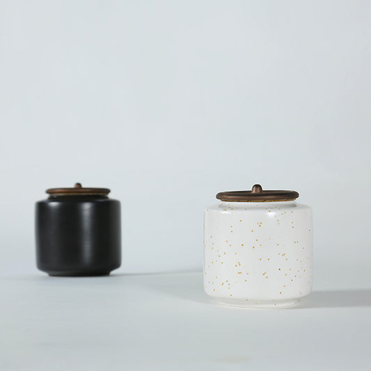 Ceramic Pet Cremation Urn – Medium Cylindrical Memorial Urn for Dogs & Cats