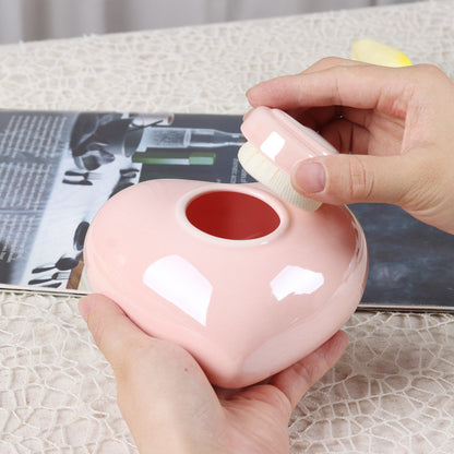 Heart-Shaped Pink Ceramic Pet Urn – Moisture-Proof Memorial Keepsake for Cats & Dogs